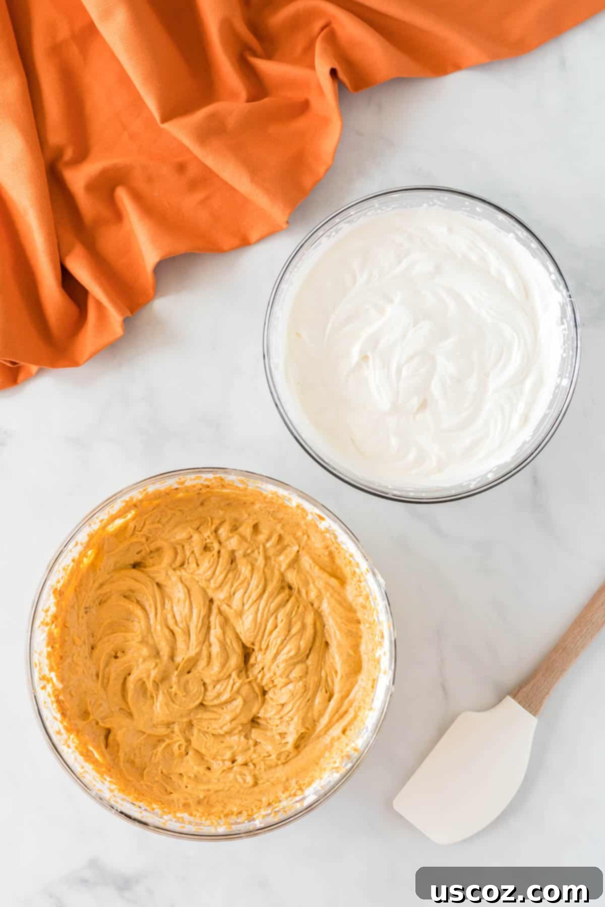 Creamy Pumpkin Delight 9 whipped pumpkin filling and whipped cream