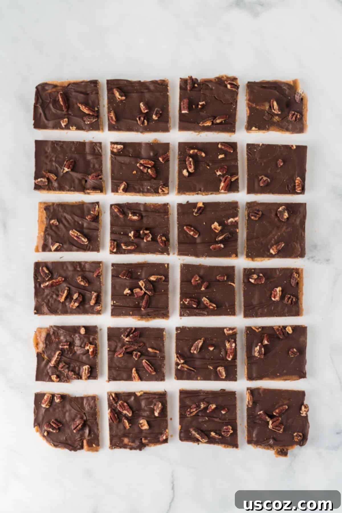 Golden Graham Toffee 14 graham cracker toffee cut into perfect squares, ready to serve