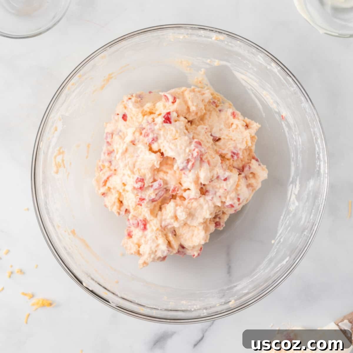Classic Pimento Cheese Ball 9 pimento cheese ball mixed together
