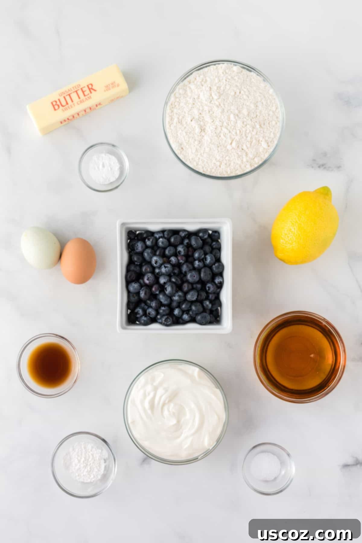 Mini Blueberry Muffins 4 ingredients needed to make mini blueberry muffins