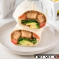 Savory Tofu Wraps 20 tofu wraps stacked on a plate