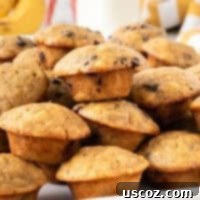 Bite-Sized Banana Muffins 17 Mini banana muffins recipe image