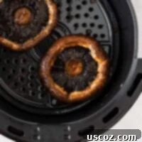 Crispy Air Fryer Portobello Mushrooms 11 portobello mushrooms in an air fryer