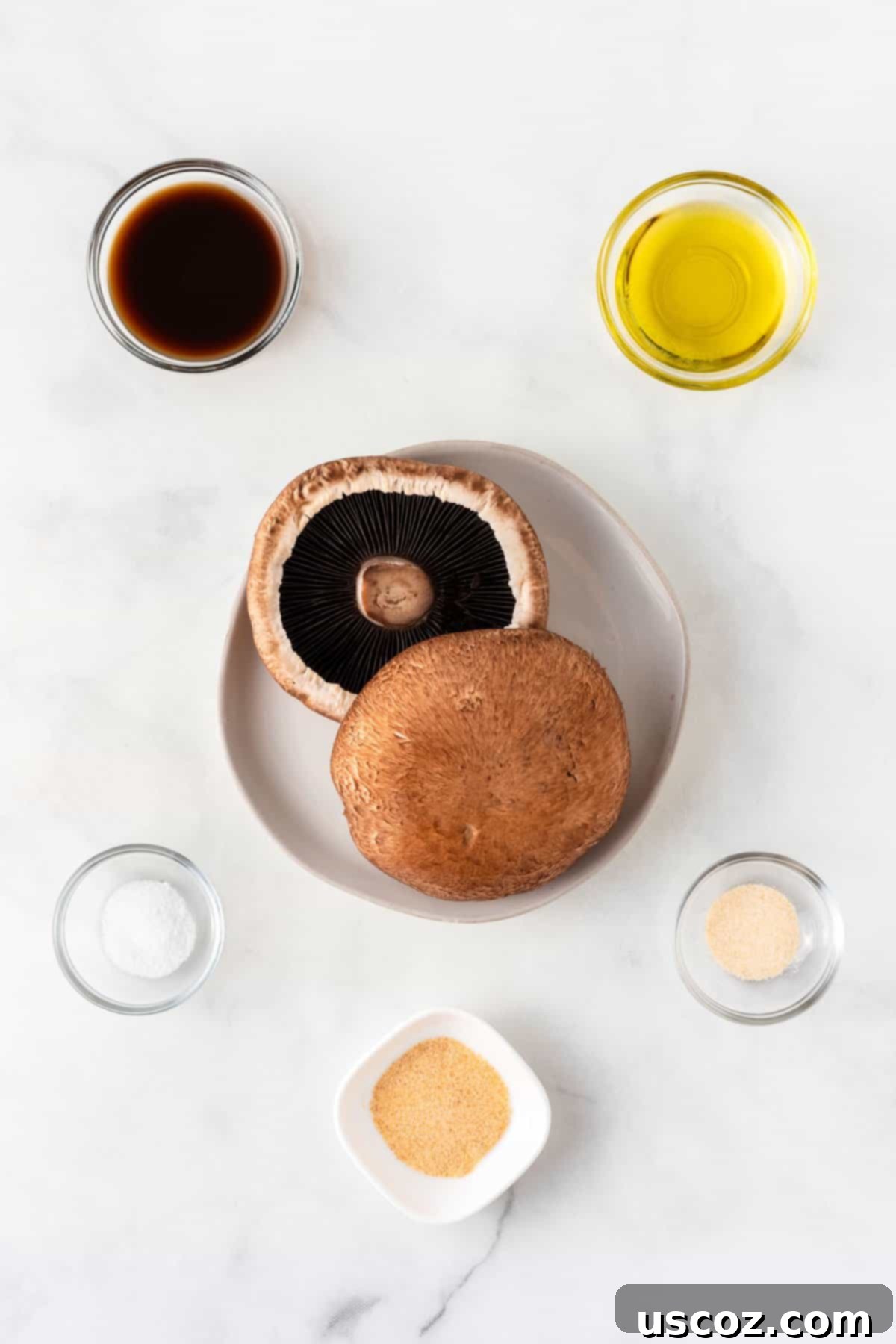 Crispy Air Fryer Portobello Mushrooms 3 ingredients to make air fryer portobello mushrooms