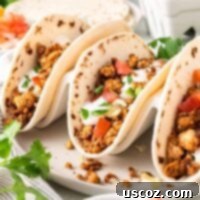 Zesty Tofu Tacos 13 tofu tacos in a taco stand