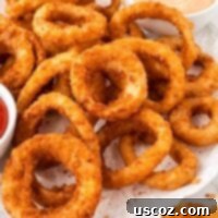 Crispy Air Fryer Frozen Onion Rings 10 crispy onion rings