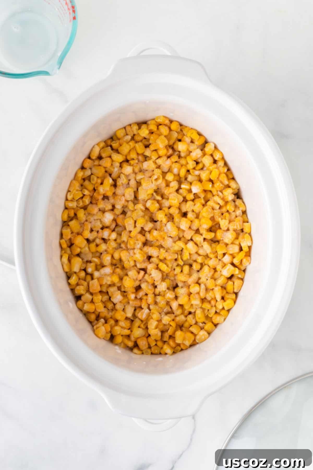 Velvety Slow Cooker Creamed Corn 5 corn in a slow cooker