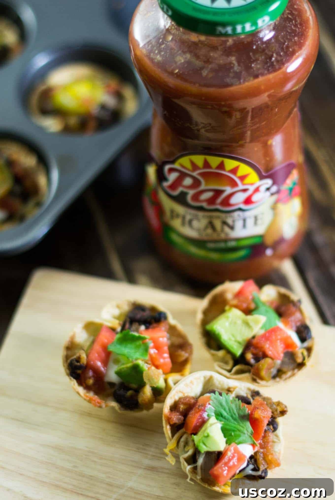 easy vegetarian taco cups
