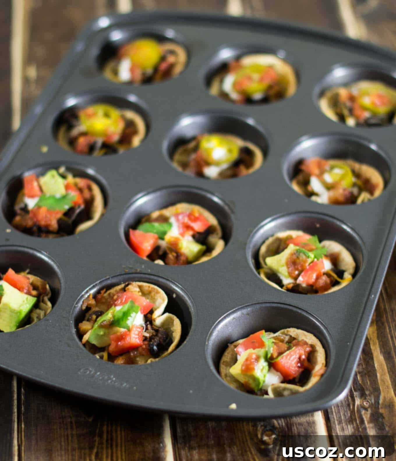 easy vegetarian taco cups