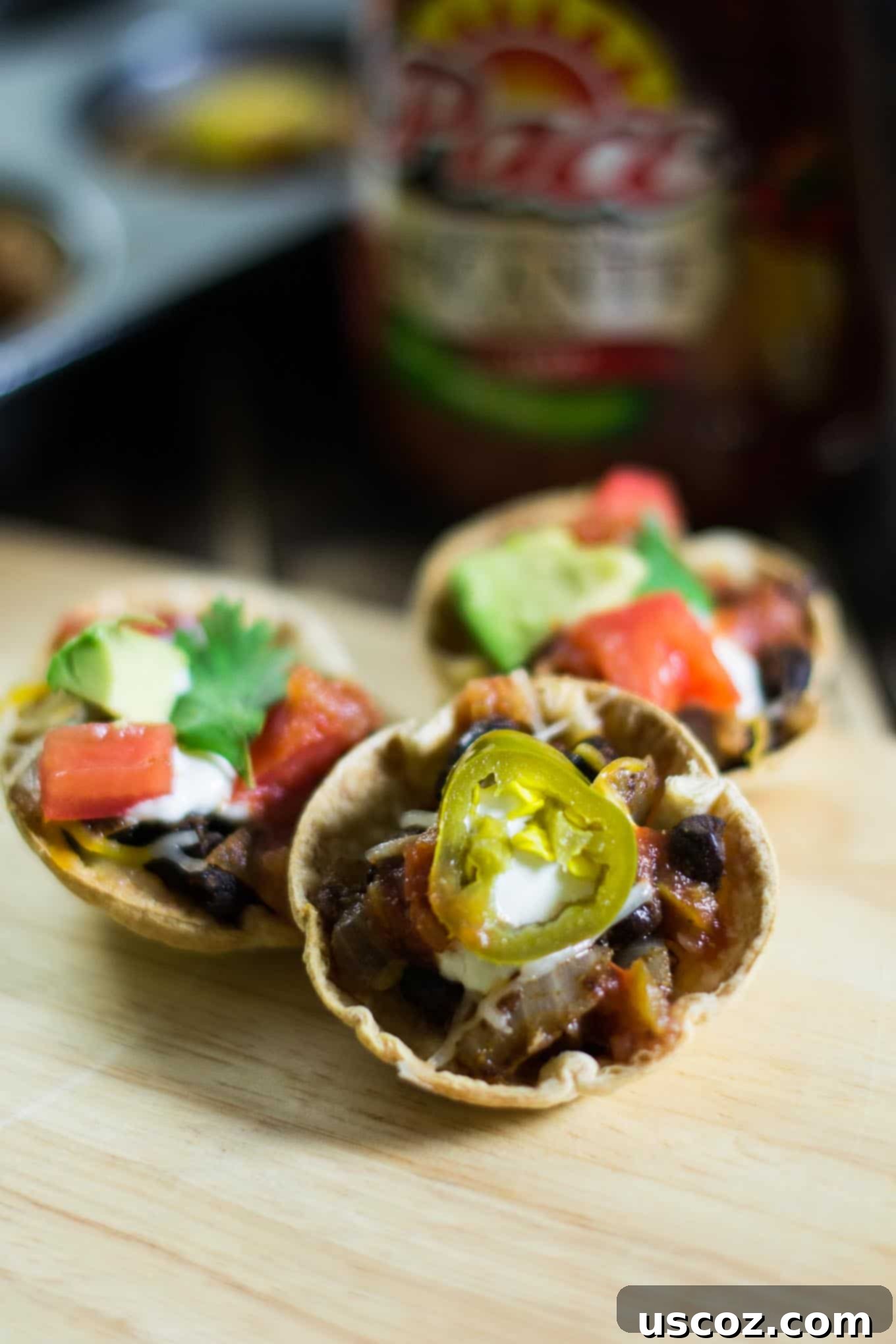 easy vegetarian taco cups