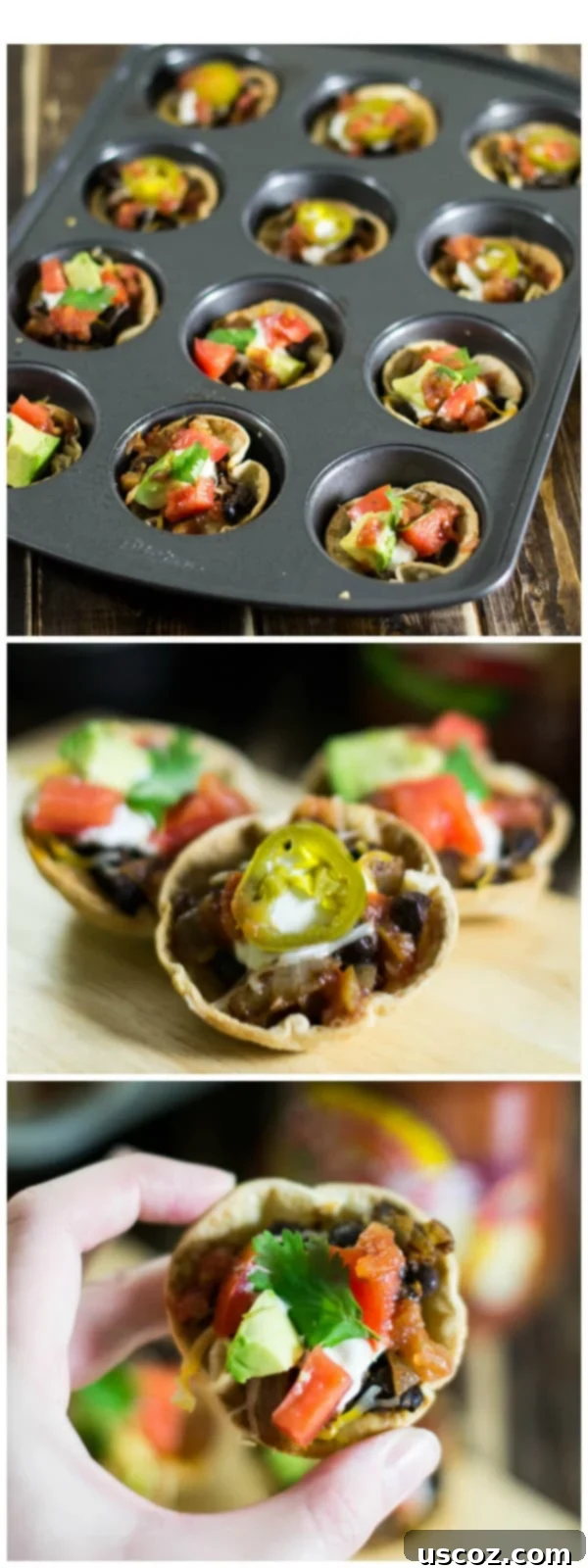easy vegetarian taco cups