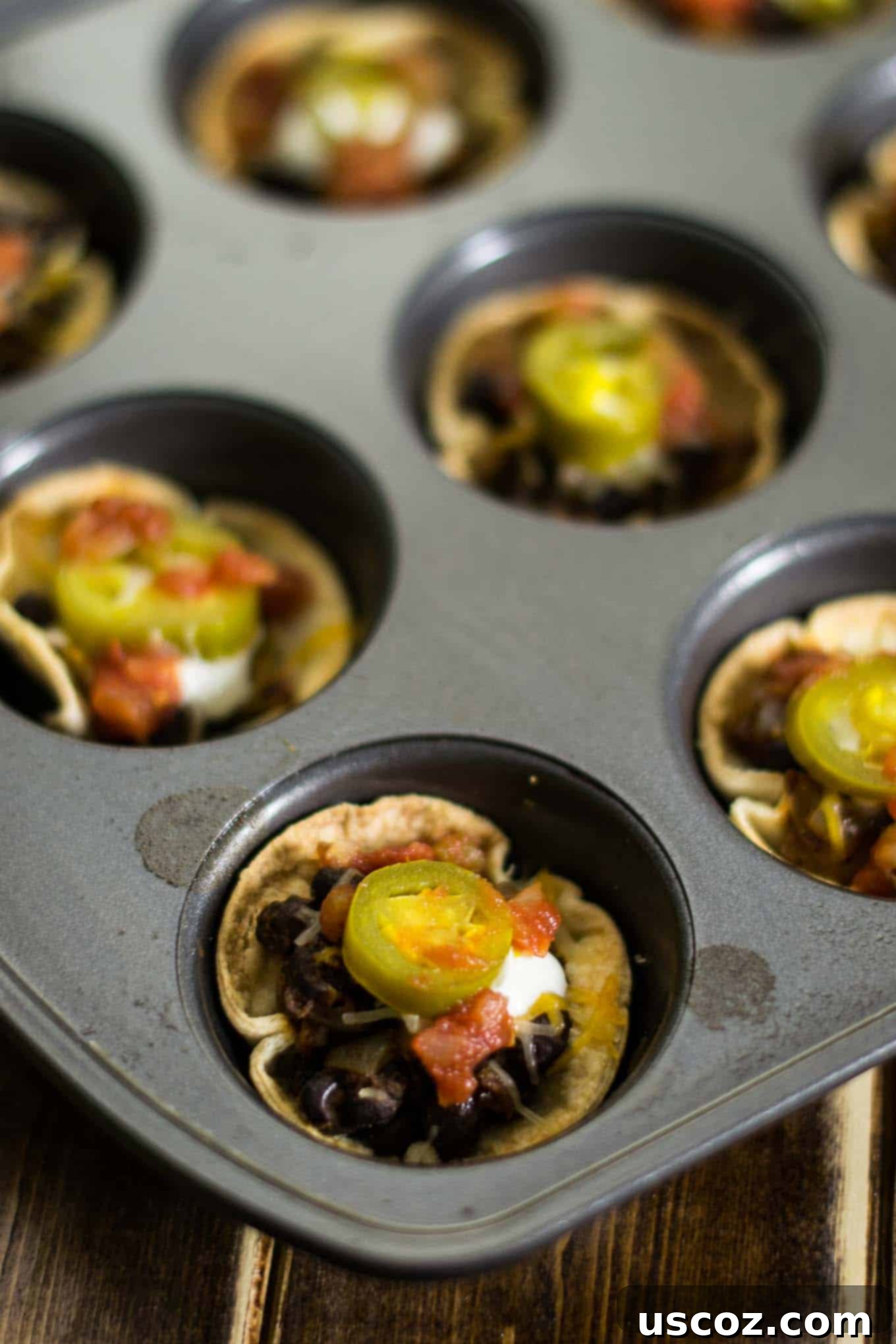 easy vegetarian taco cups