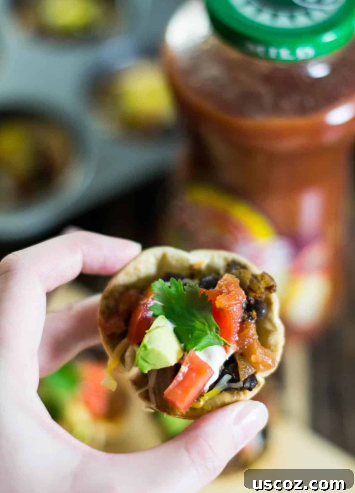 easy vegetarian taco cups