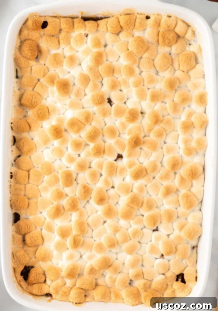 Golden Sweet Potato Marshmallow Bake 17 baked sweet potato casserole with marshmallows