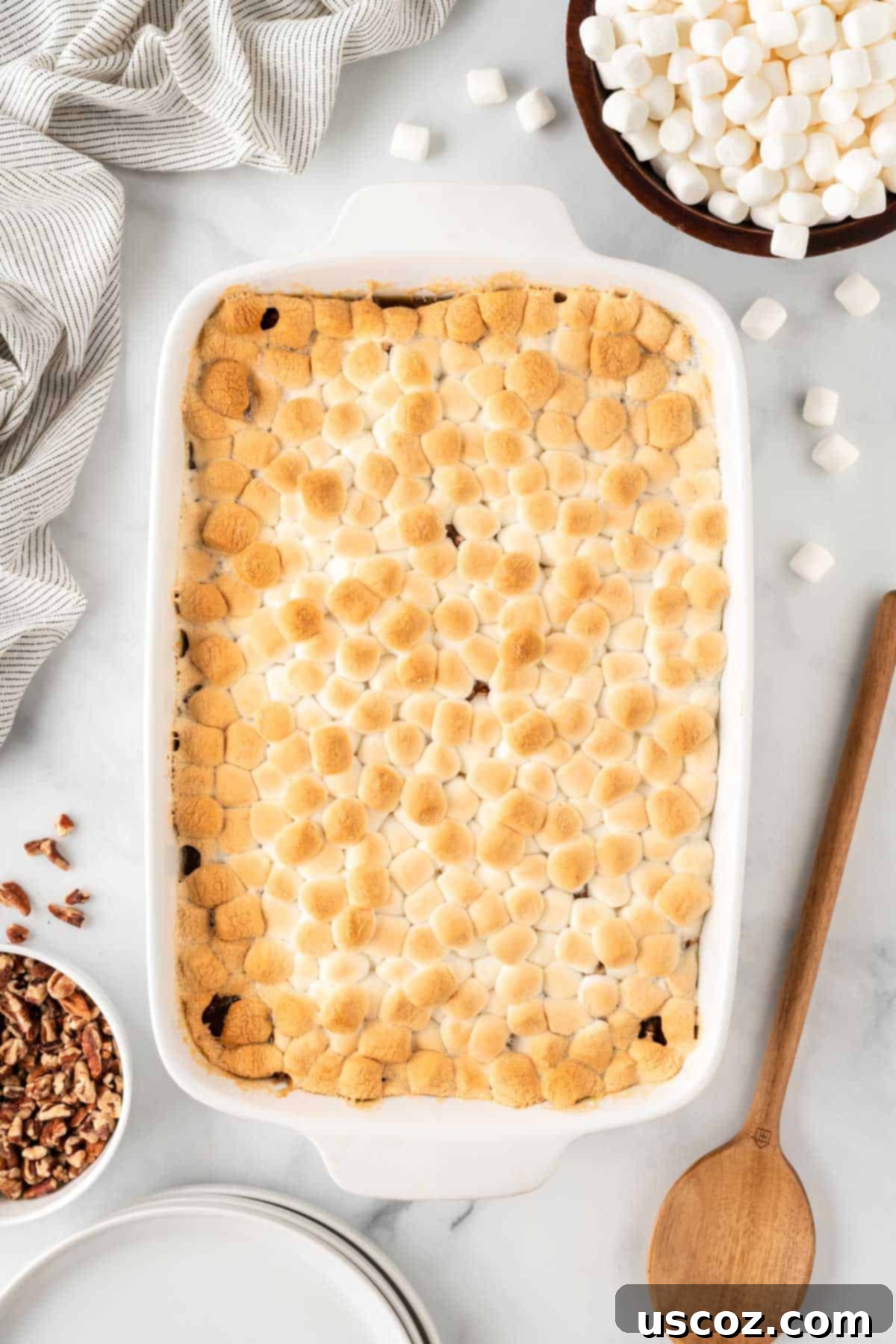 Golden Sweet Potato Marshmallow Bake 18 sweet potato casserole with marshmallows