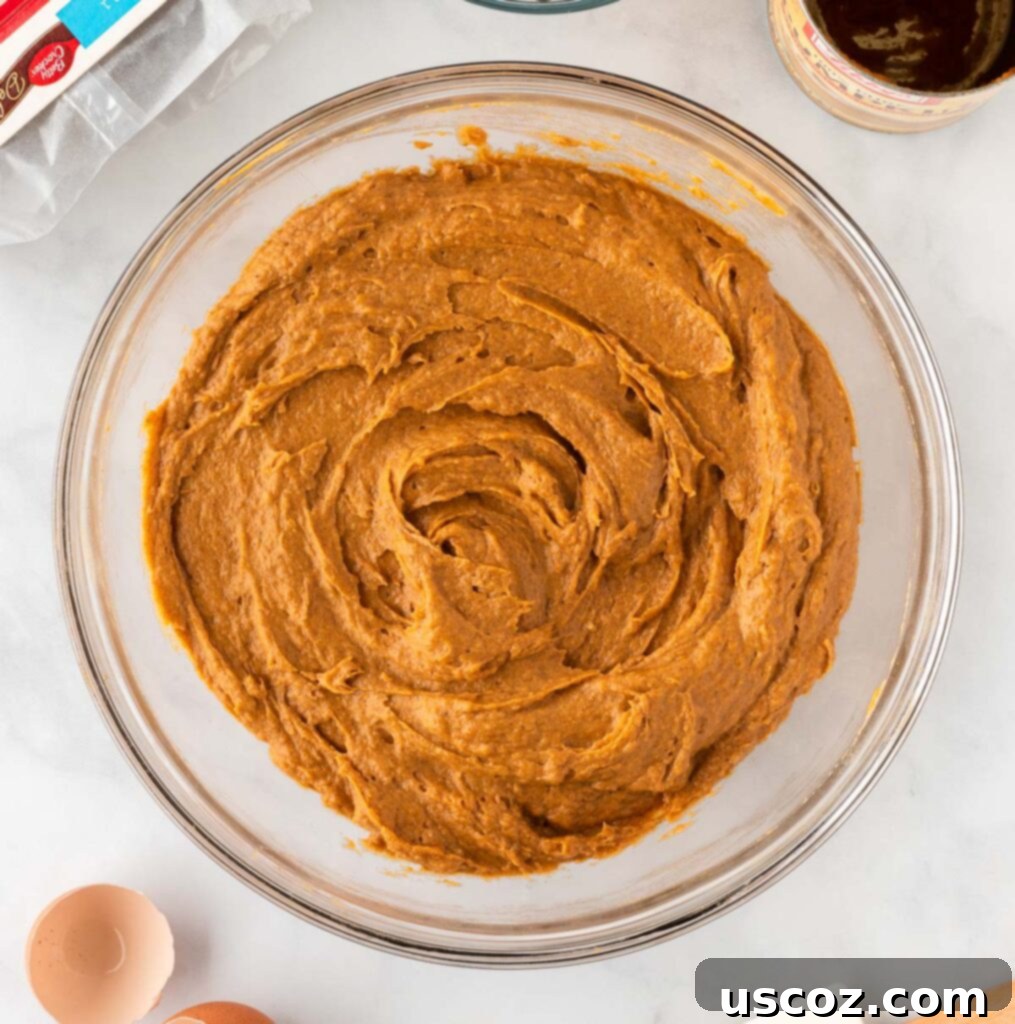 Easy Pumpkin Cake Mix Cookies 8 thick cake mix pumpkin cookie batter in a bowl
