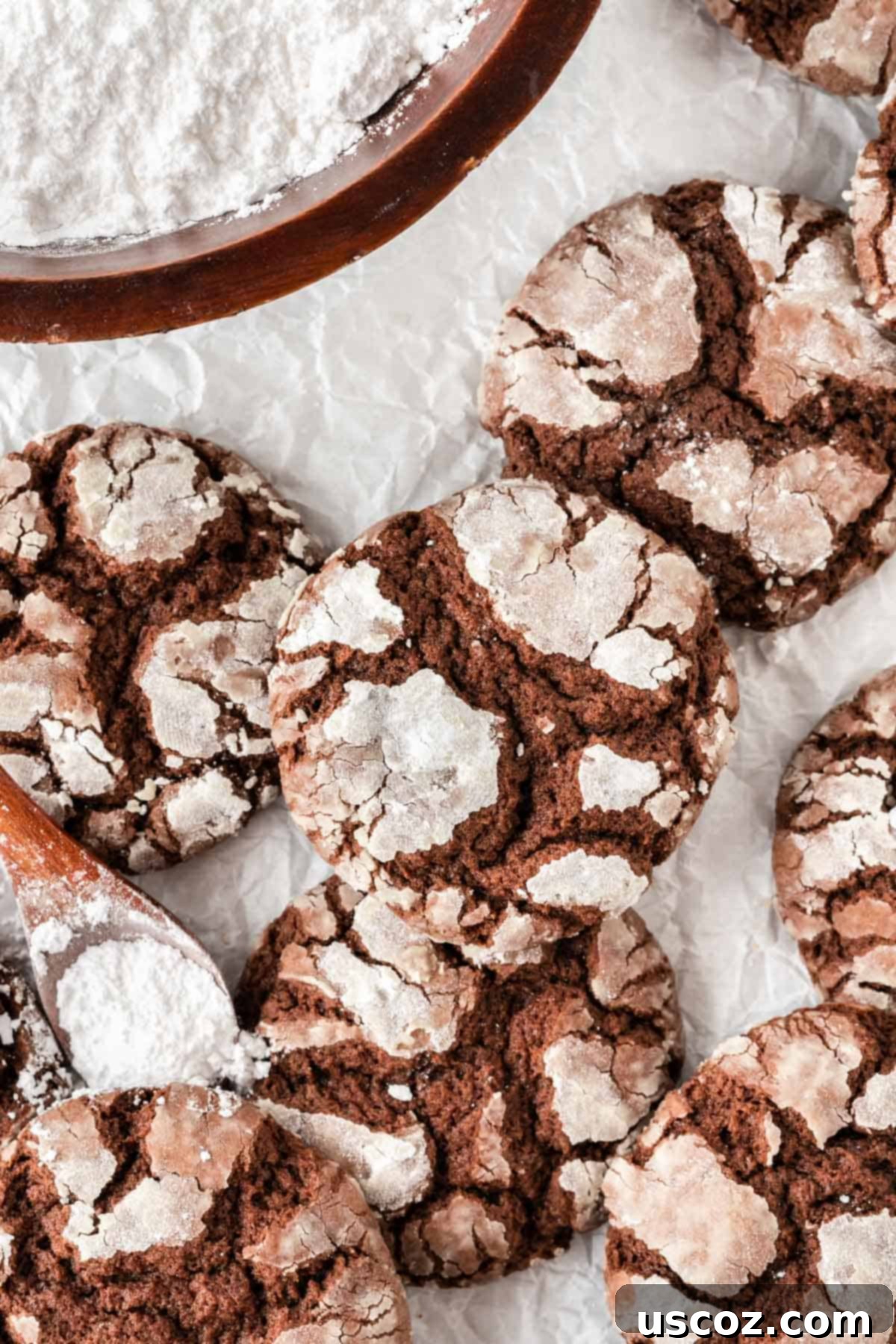 Irresistible Cake Mix Crinkles 2 chocolate cake mix crinkle cookies