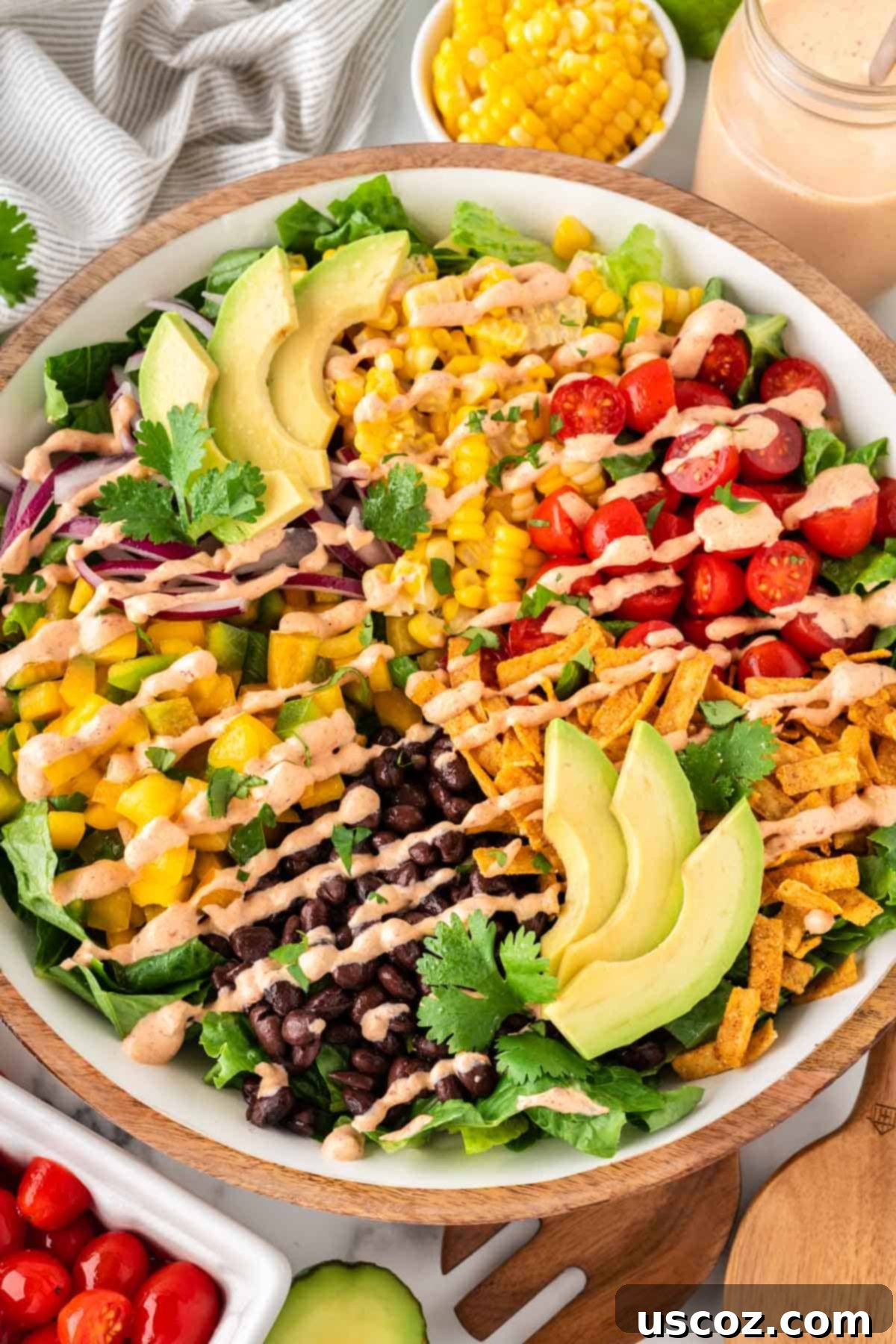Southwest Fiesta Salad 12 southwest salad with chipotle ranch dressing