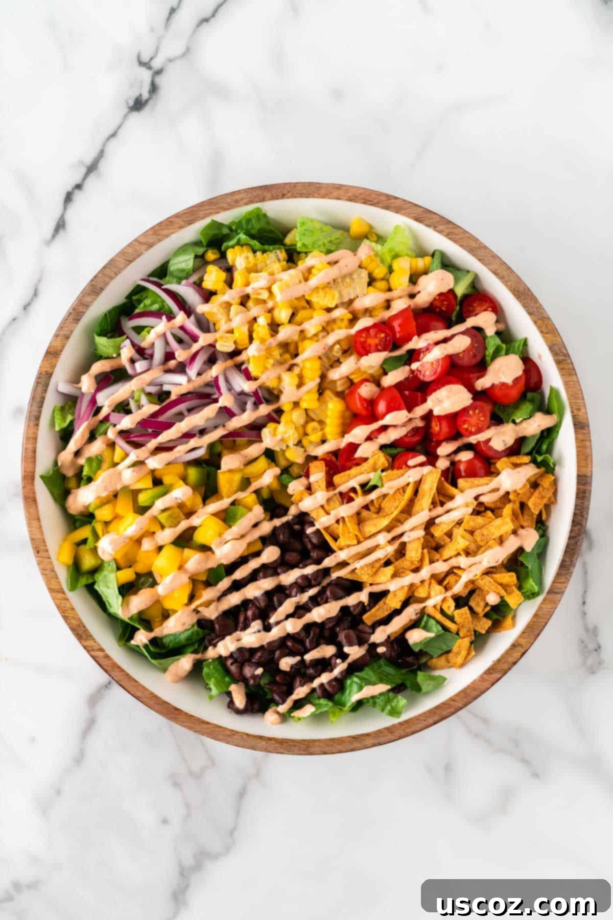 Southwest Fiesta Salad 10 southwest salad drizzled with chipotle ranch dressing