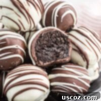 Oreo Truffles 15 oreo balls on a serving plate
