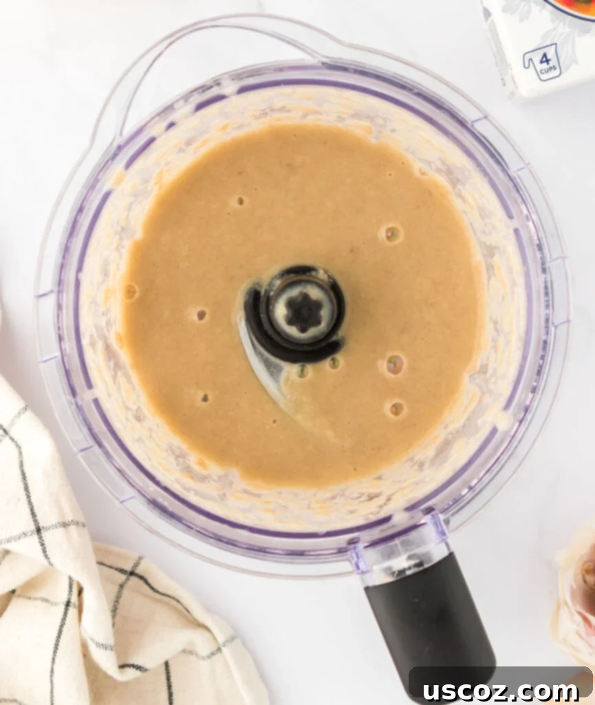 Perfect Vegetarian Gravy 11 The smooth, thick, blended mushroom mixture, ready to be incorporated into the gravy.