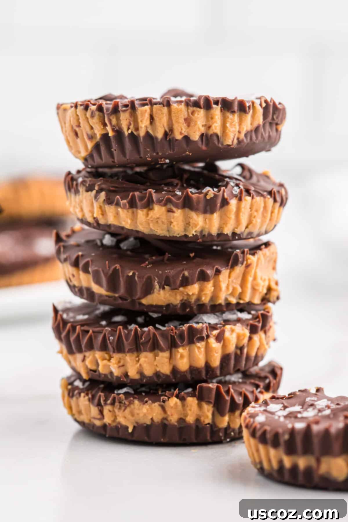 Homemade Peanut Butter Cups 2 peanut butter cups stacked