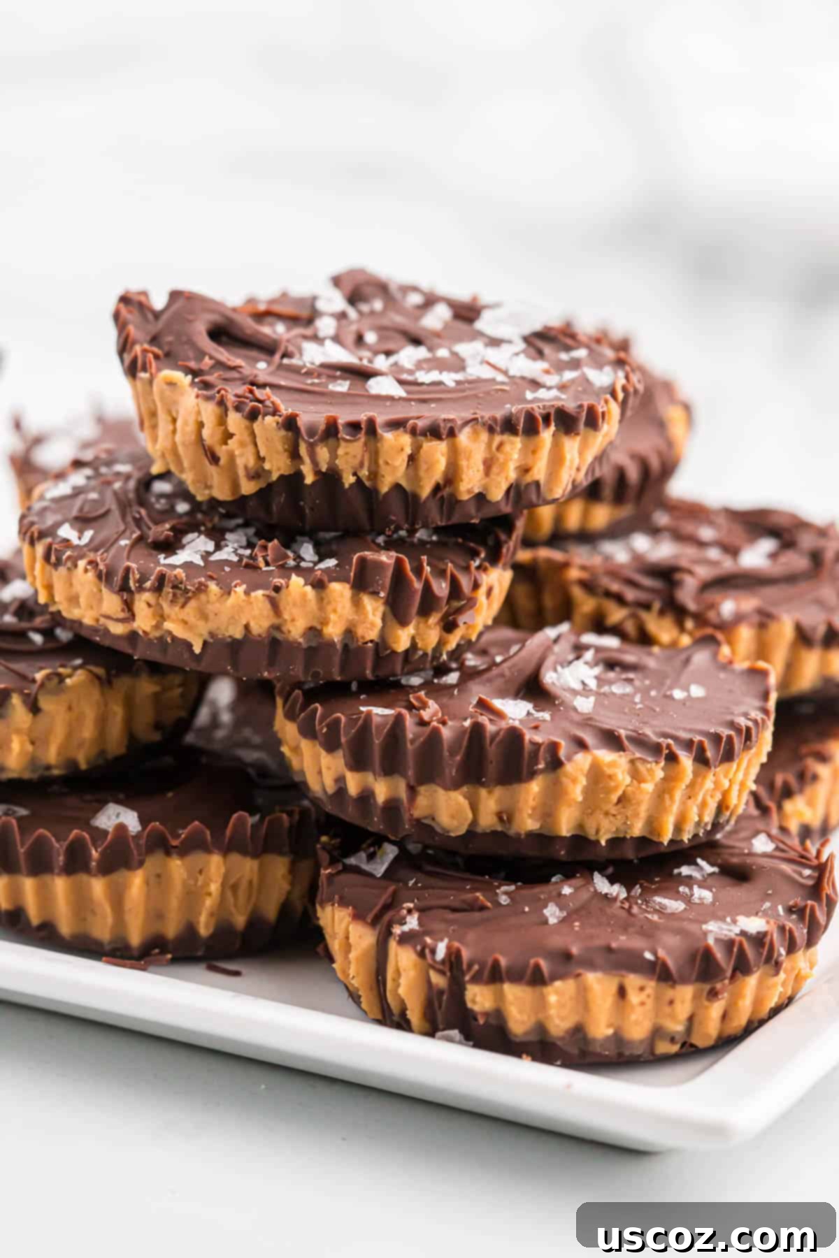 Homemade Peanut Butter Cups 14 peanut butter cups topped with flaked sea salt