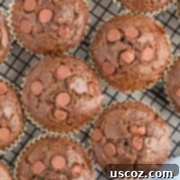 Ultimate Double Chocolate Muffins 15 double chocolate muffins on a cooling rack