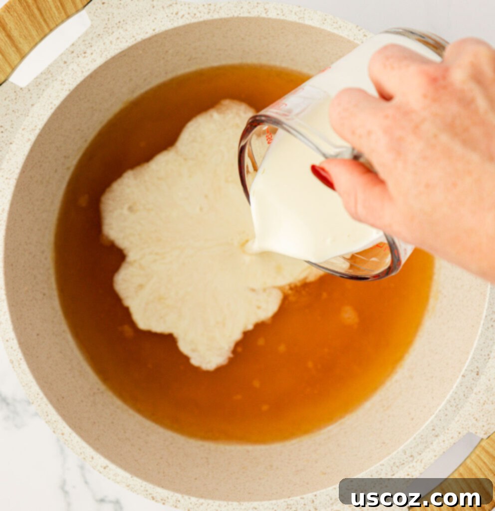 Farfalle 9 pouring heavy cream