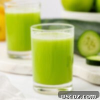 Cool Cucumber Elixir 13 cucumber juice in a glass