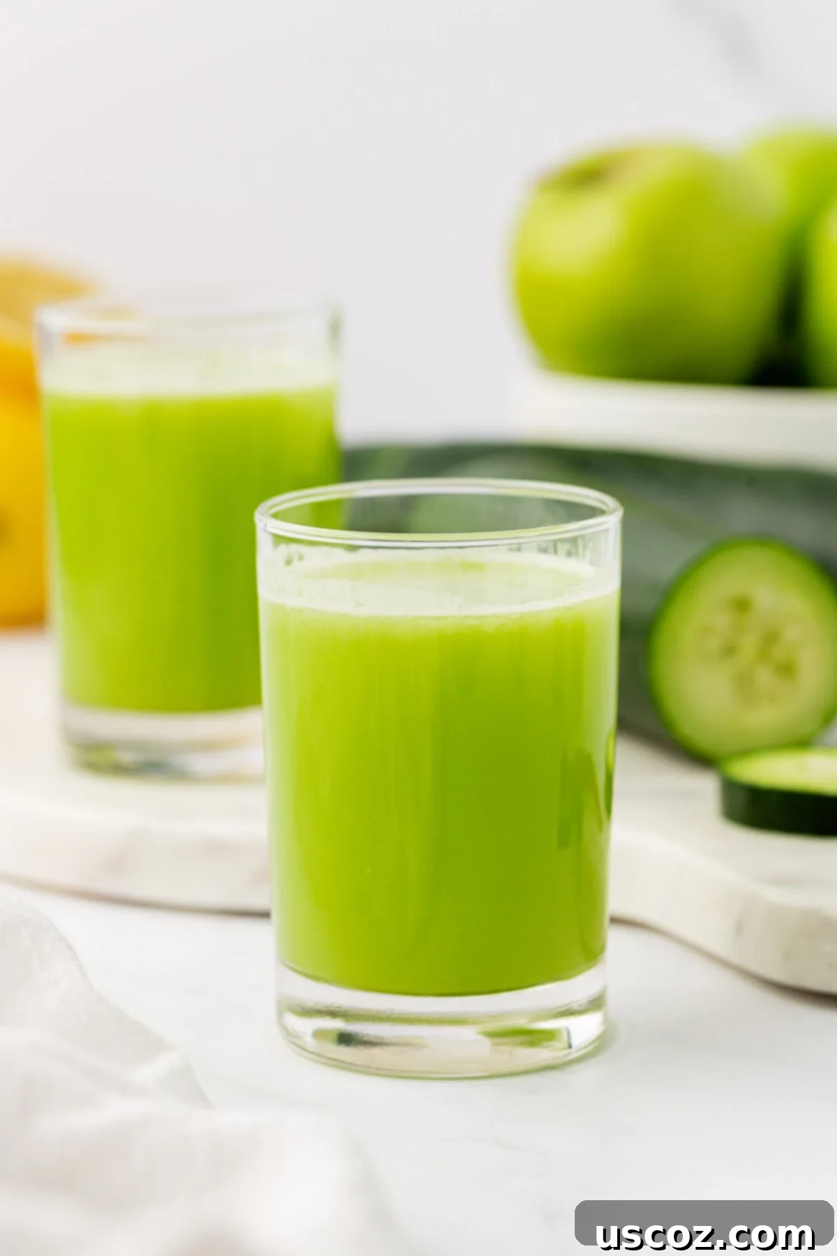 Cool Cucumber Elixir 9 cucumber juice in a glass
