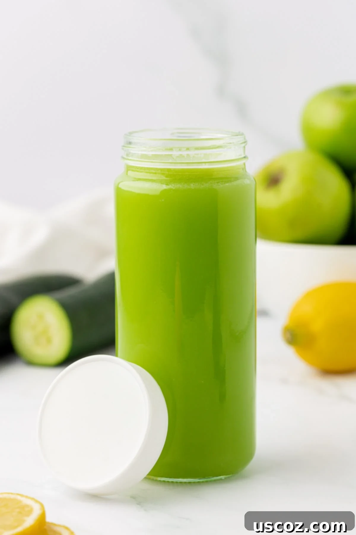 Cool Cucumber Elixir 10 cucumber juice in a jar