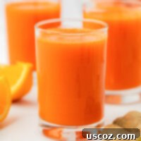 Vibrant Carrot Elixir 13 carrot juice in a glass