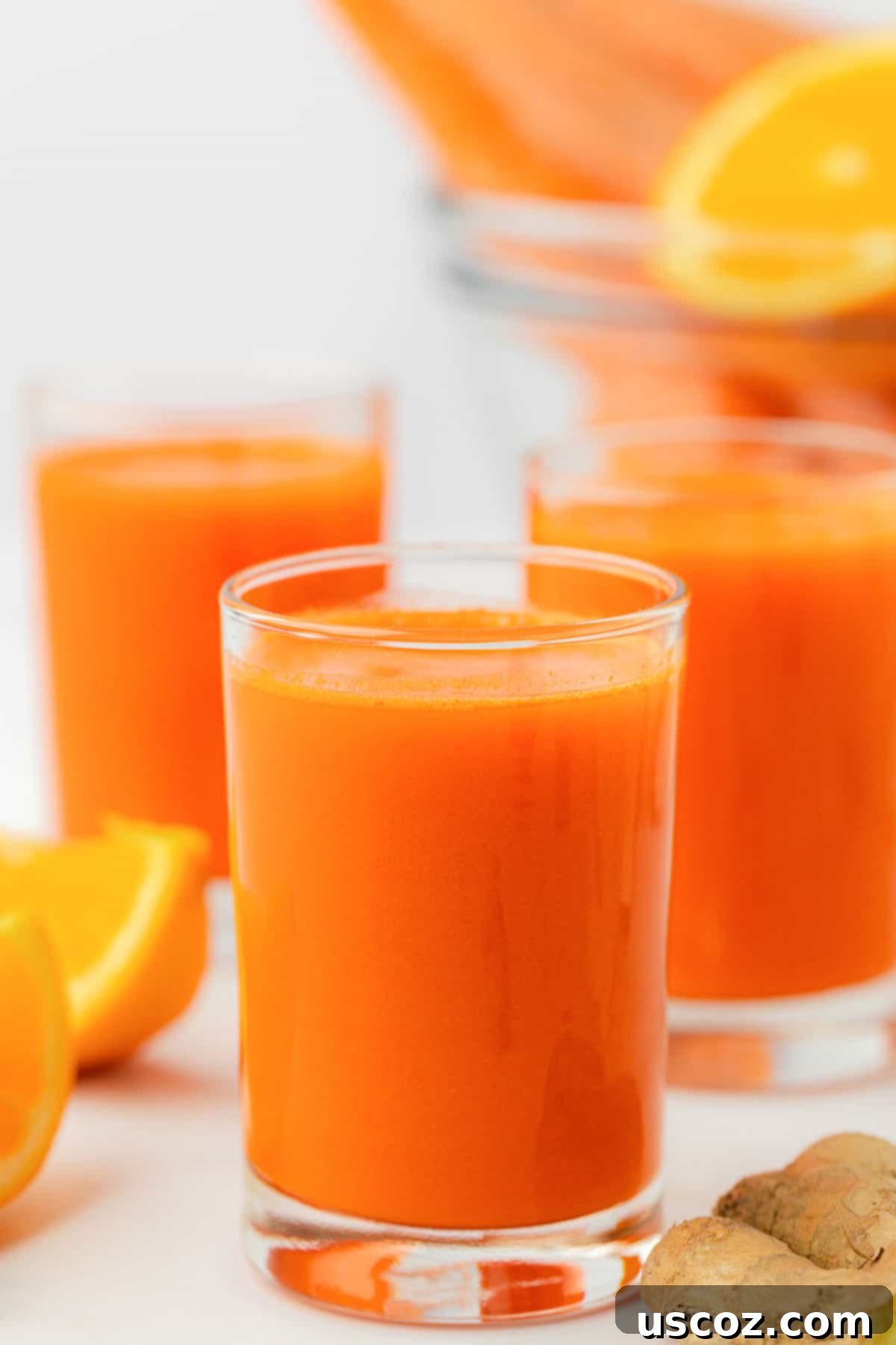 Vibrant Carrot Elixir 8 carrot juice in a glass