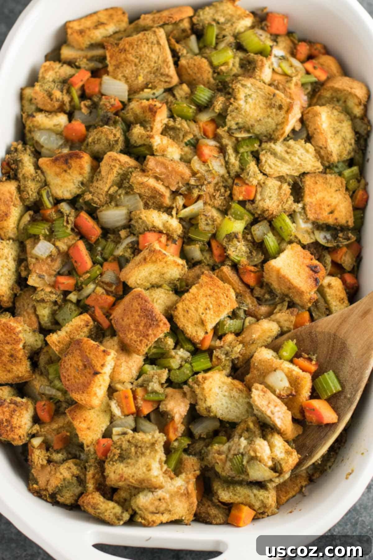 Delicious baked vegan stuffing recipe for holidays