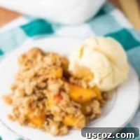 Delicious & Easy Peach Crisp 9 Delicious Easy Peach Crisp with Oat Topping
