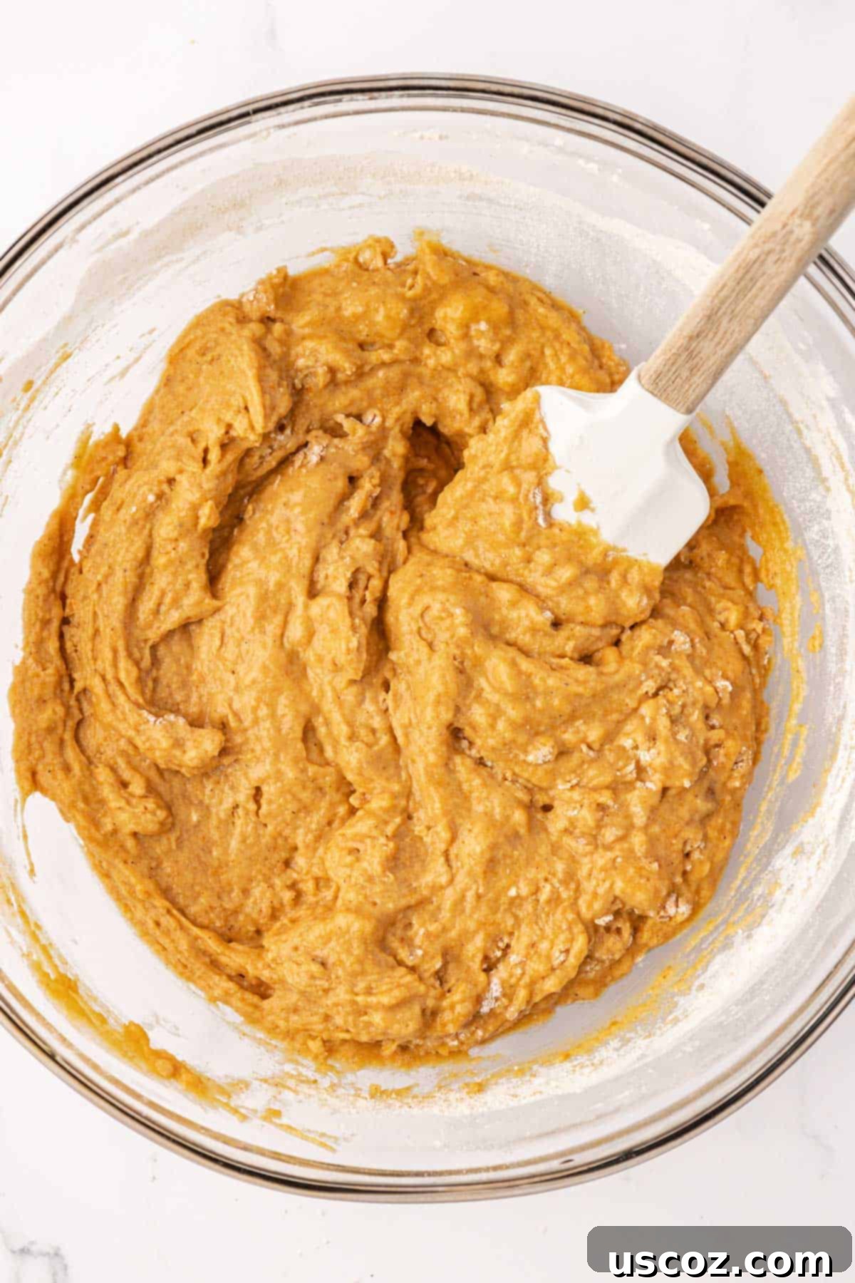Spiced Pumpkin Chocolate Chip Muffins 10 batter mixed together