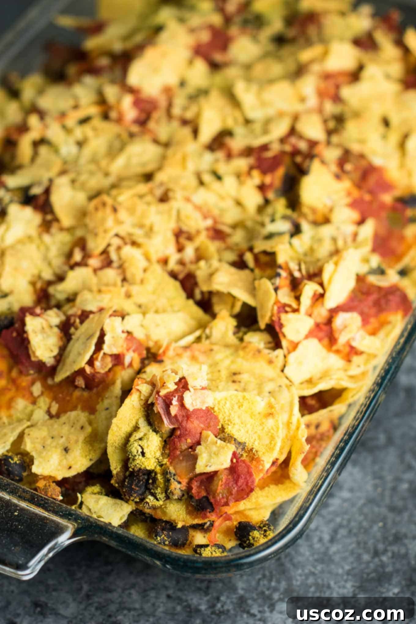 Simple Plant Based Taco Casserole 3 Easy Vegan Taco Bake Recipes - ready for the oven in just 5 minutes! This will be your new go to dinner for busy weeknights!