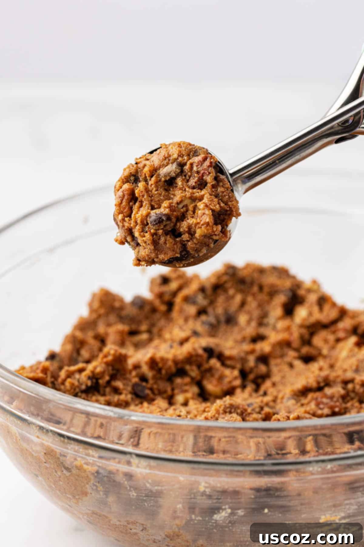 Pecan Pie Power Bites 7 mini cookie scoop full of pecan pie energy bite batter