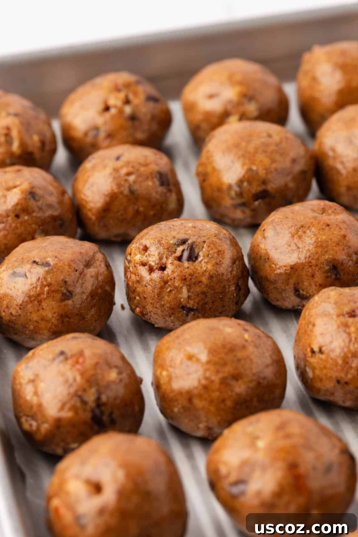 Pecan Pie Power Bites 10 a stack of pecan pie energy bites ready to be eaten