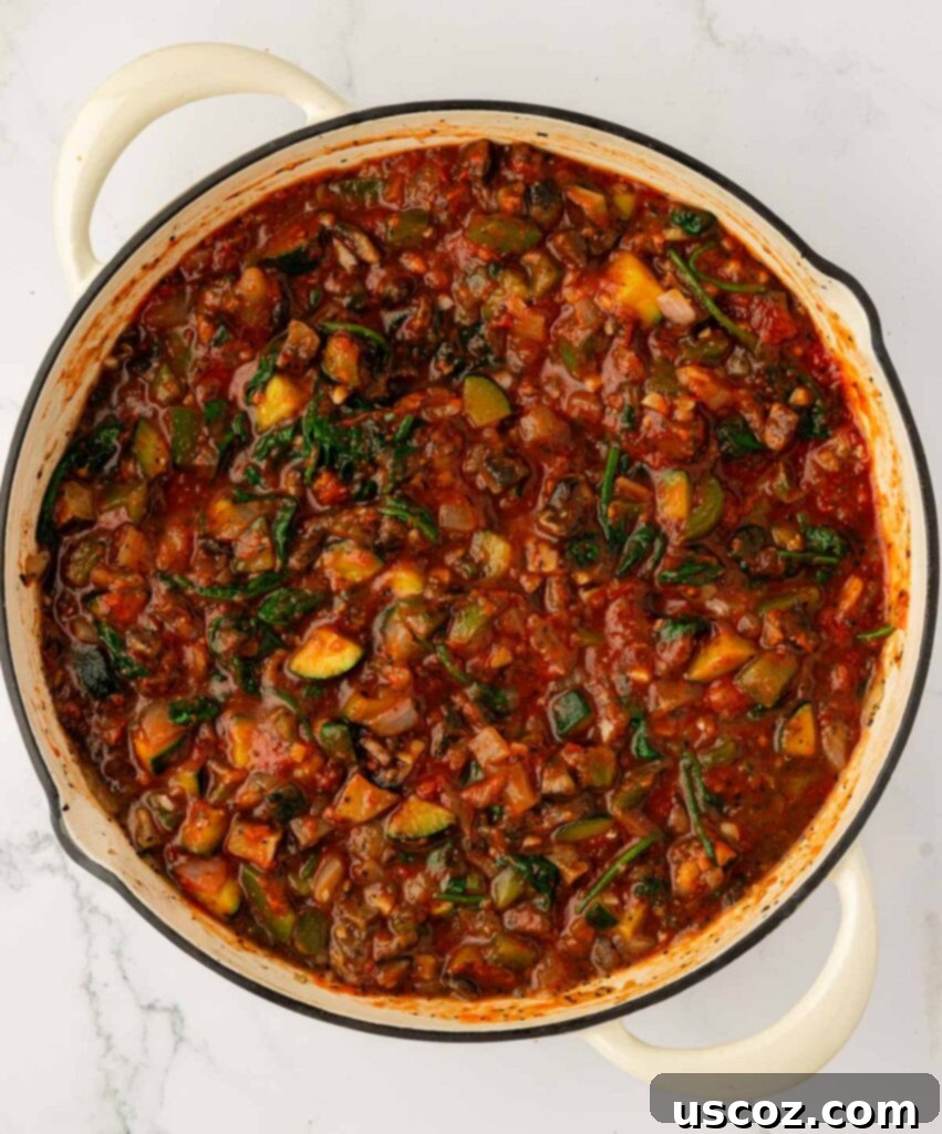 loaded veggie pasta sauce