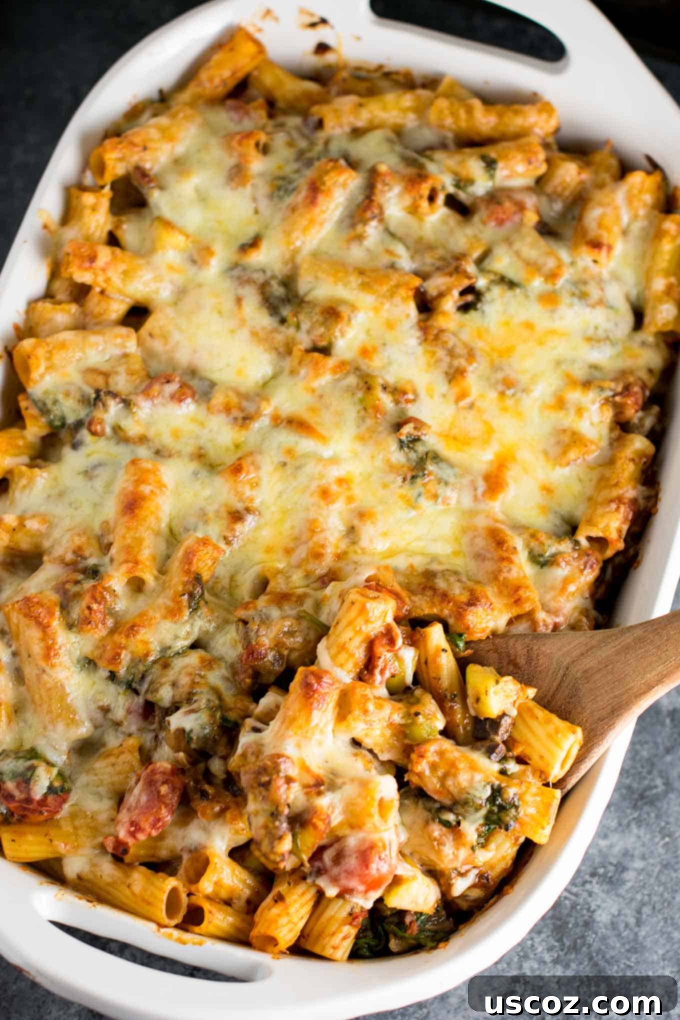 veggie lover's baked rigatoni 