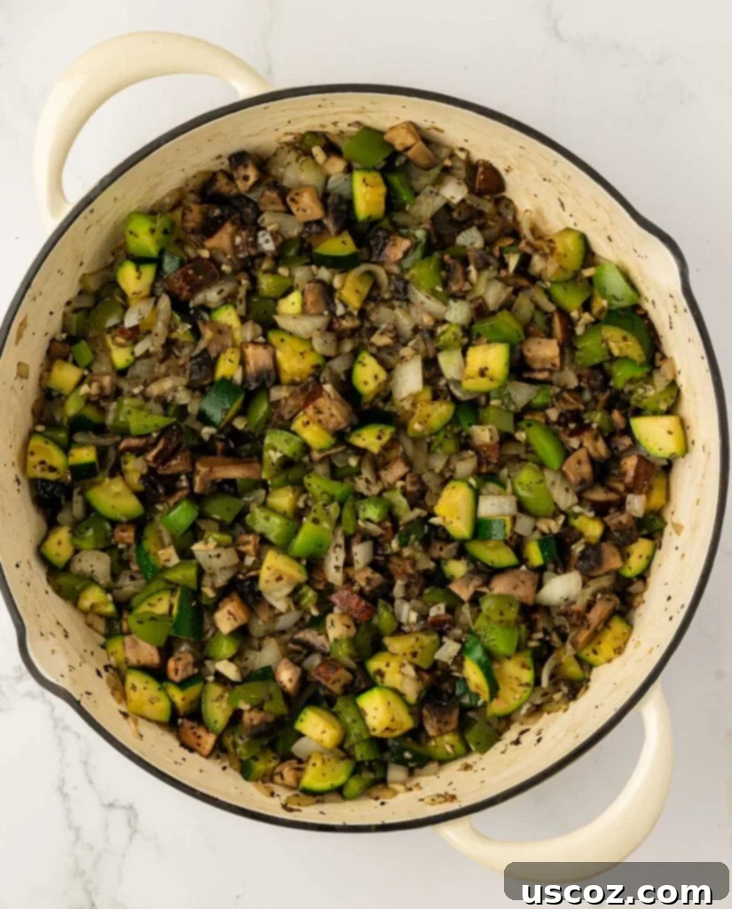 cooked vegetables with spices in a pan