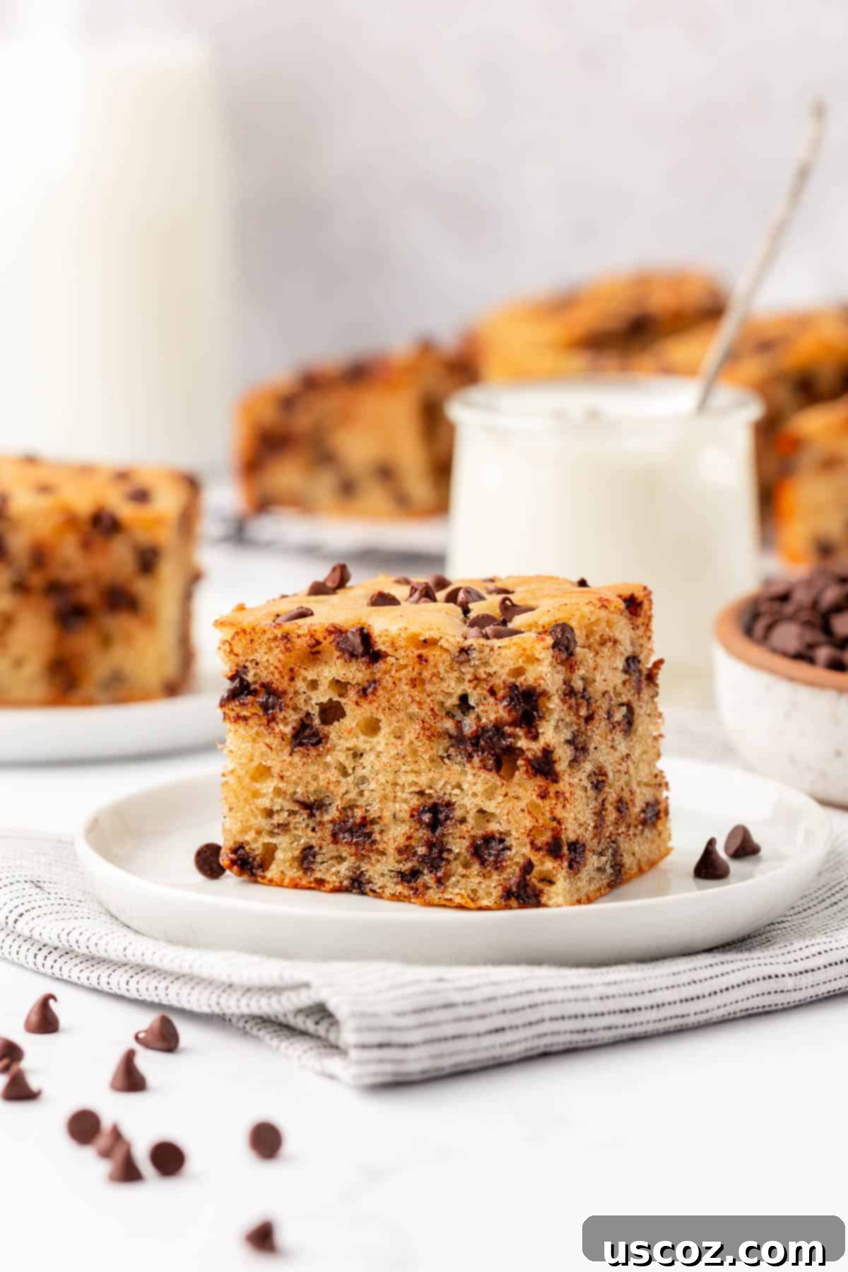 Wholesome Greek Yogurt Cake 22 Greek yogurt snack cake squares in a container for storage