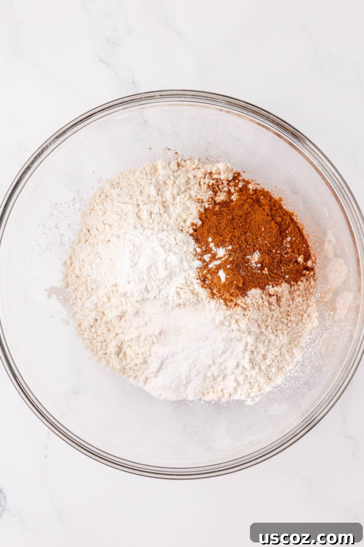Oatmeal Cookie Muffin Bites 7 dry ingredient in a mixing bowl