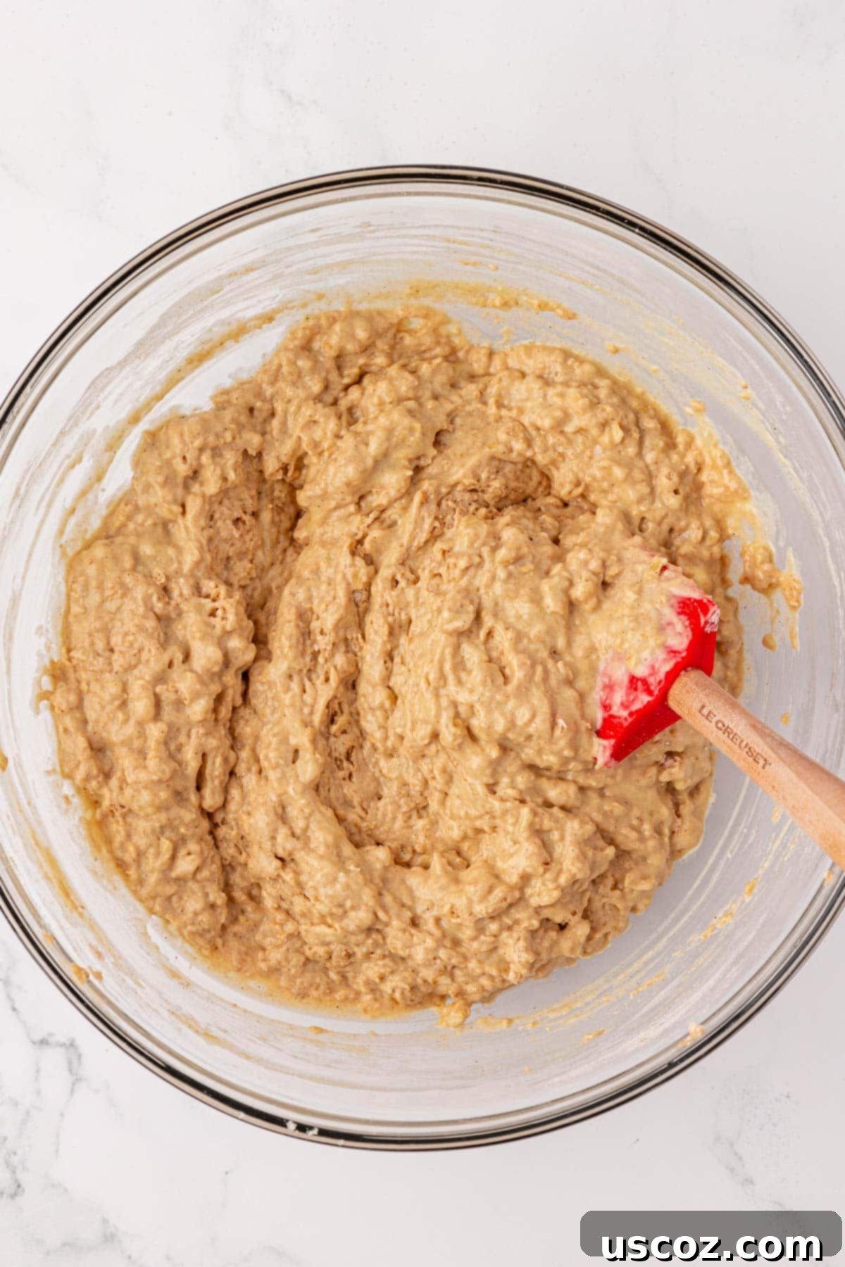 Oatmeal Cookie Muffin Bites 10 muffin batter mixed together