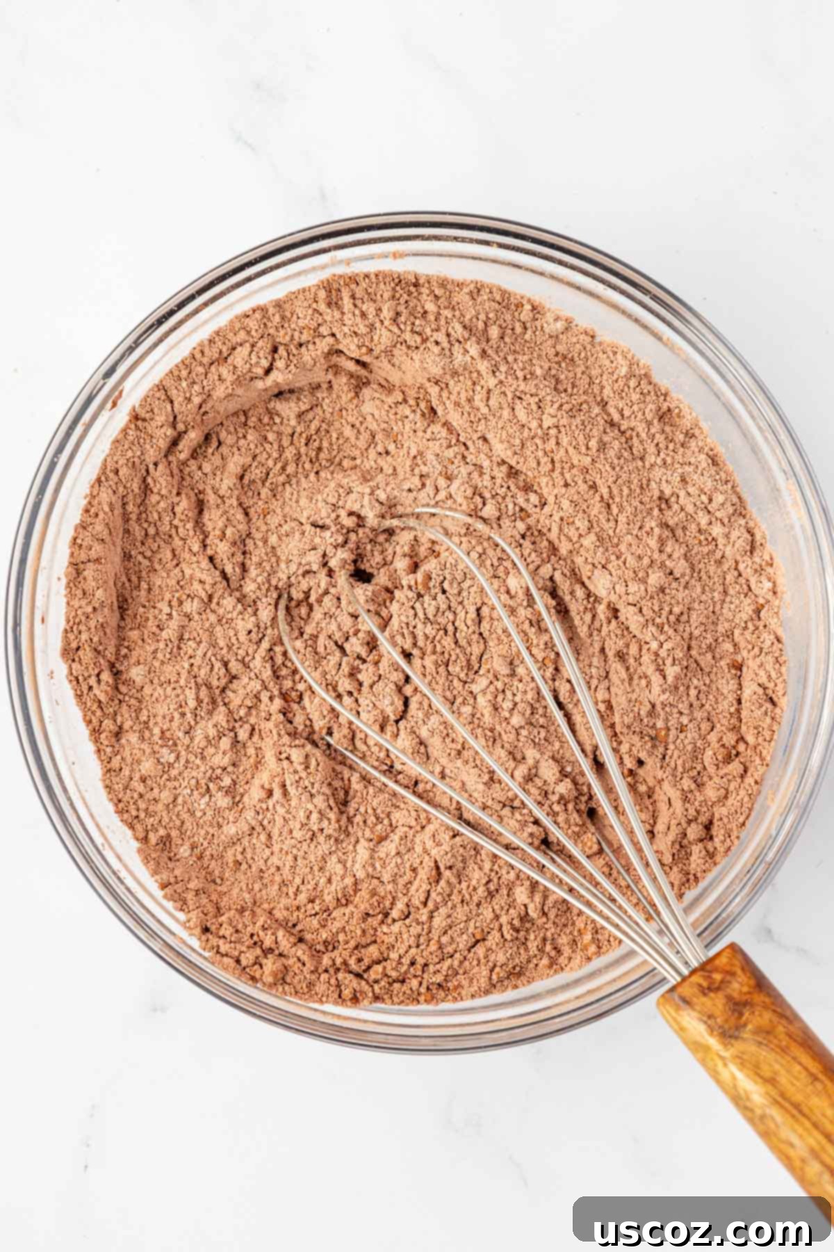Everyday Chocolate Delight 6 dry ingredients whisked together