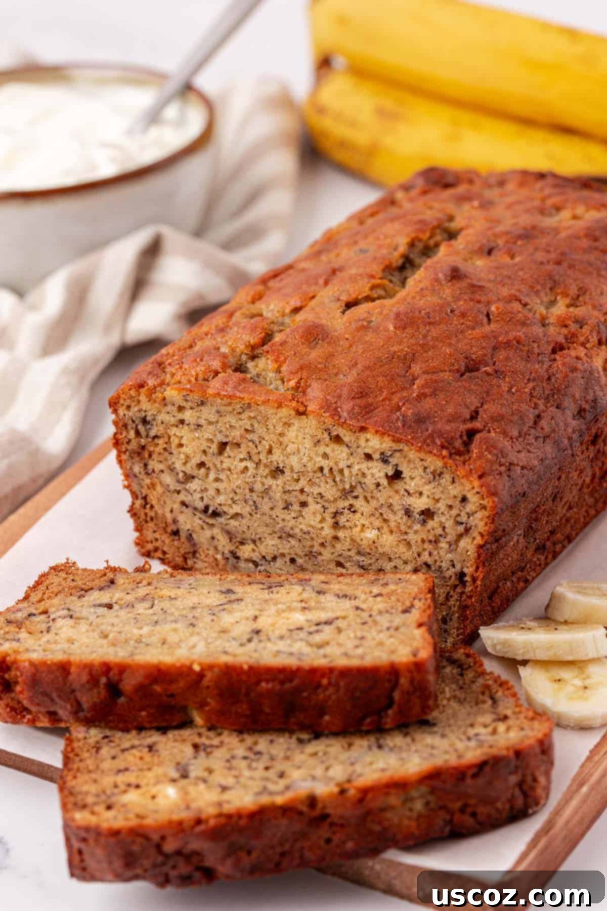 Luscious Greek Yogurt Banana Bread 2 greek yogurt banana bread