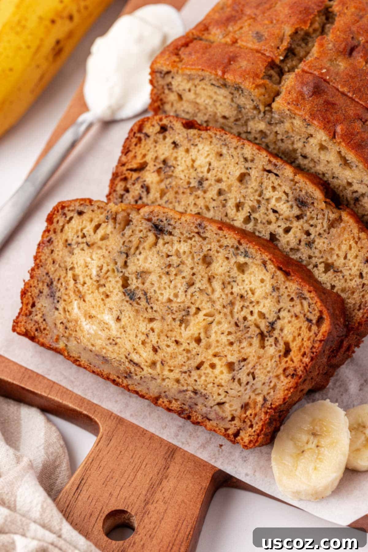 Luscious Greek Yogurt Banana Bread 16 greek yogurt banana bread