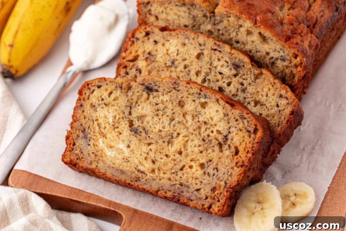 Luscious Greek Yogurt Banana Bread 3 greek yogurt banana bread